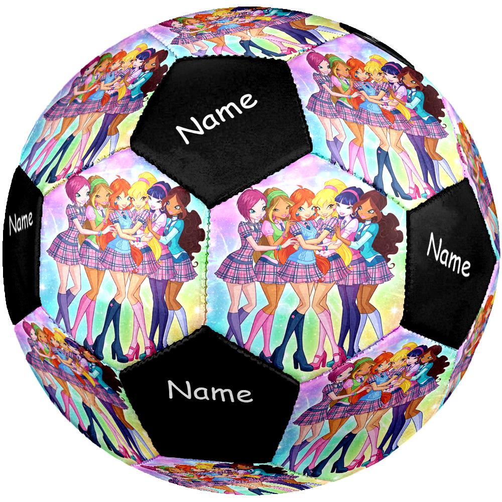 Custom Name Winx Club Theme Size 5 Soccer Ball, Suitable for Both Indoor and Outdoor Matches, a Gift Suitable for Everyone.