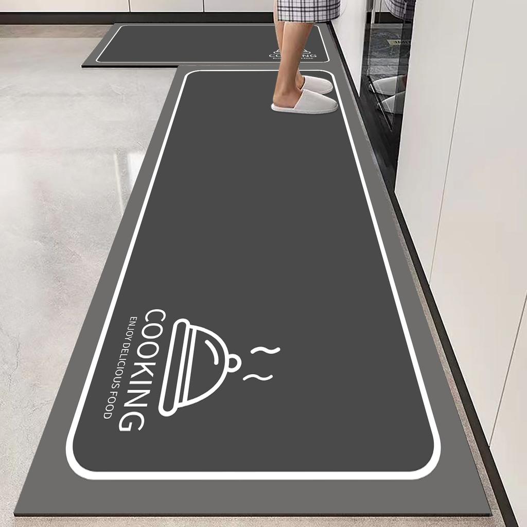 American Retro Kitchen Floor Mat Diatomaceous Mud Absorbent Wipe Bathroom Non-Slip Waterproof Carpet Home Decoration
