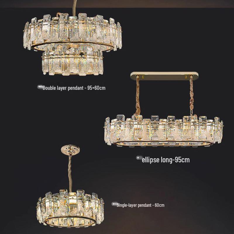 2025 Modern Minimalist Crystal Chandelier for Living Room, Bedroom & Dining