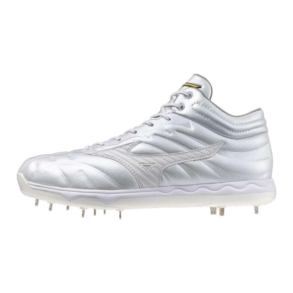 Mizuno Baseball Spikes Mizuno Pro Speed Revo Pro MID 11GM250001 (White/27.0/Men's, Lady's)