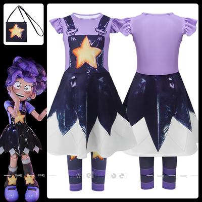 Poppy Cos Lily Lovebraids Cosplay Costume Dress Mask Bag Pants Outfit for Halloween Party Playtime Full Set Costume Cos Roleplay