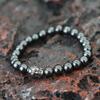 Fashion One Buddha One Demon Men Bracelet Beaded Unfading Stainless Steel Natural Tiger Eyes Healing Braslet Casual Accessories