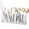 Fork Drainer Basket Stainless Steel Cutlery Hangable Basket Flatware Drying Rack Fork Drainage Containers For Kitchen