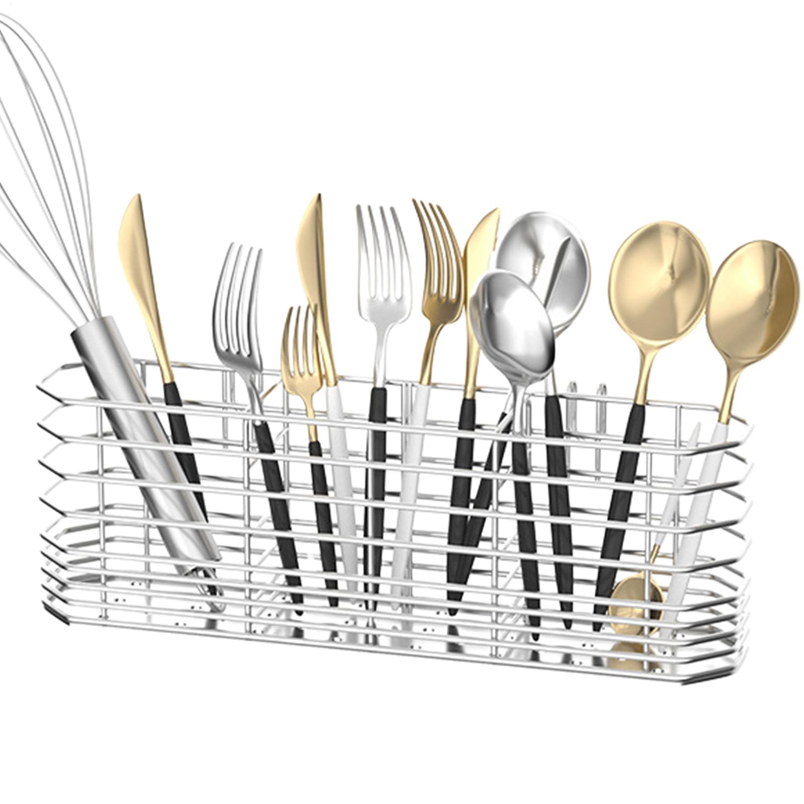 

Fork Drainer Basket Stainless Steel Cutlery Hangable Basket Flatware Drying Rack Fork Drainage Containers For Kitchen China Mainland