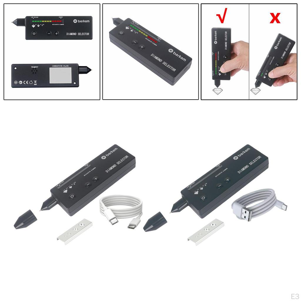 Jewelry Selector Testing Tool High Accuracy GEM with Tray Diamond Tester Pen 2 Type C Port