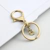 Zinc Alloy Keychain Set: Metal Lobster Clasp, 8-Shaped Ring, 4-Section Chain Ring Clasp