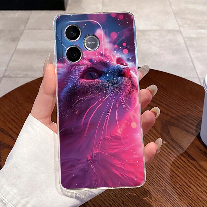 Jelly Casing For Honor 600 Lite / Honor 500 Smart 5G Clear Silicone Soft TPU Back Cover Cute Cat Rabbit Heart Protective Case