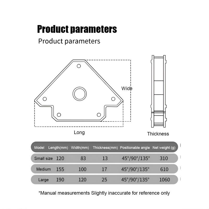 Welding Locator Bracket MultiAngle Magnetic Locator Angled Magnet Auxiliary Locator