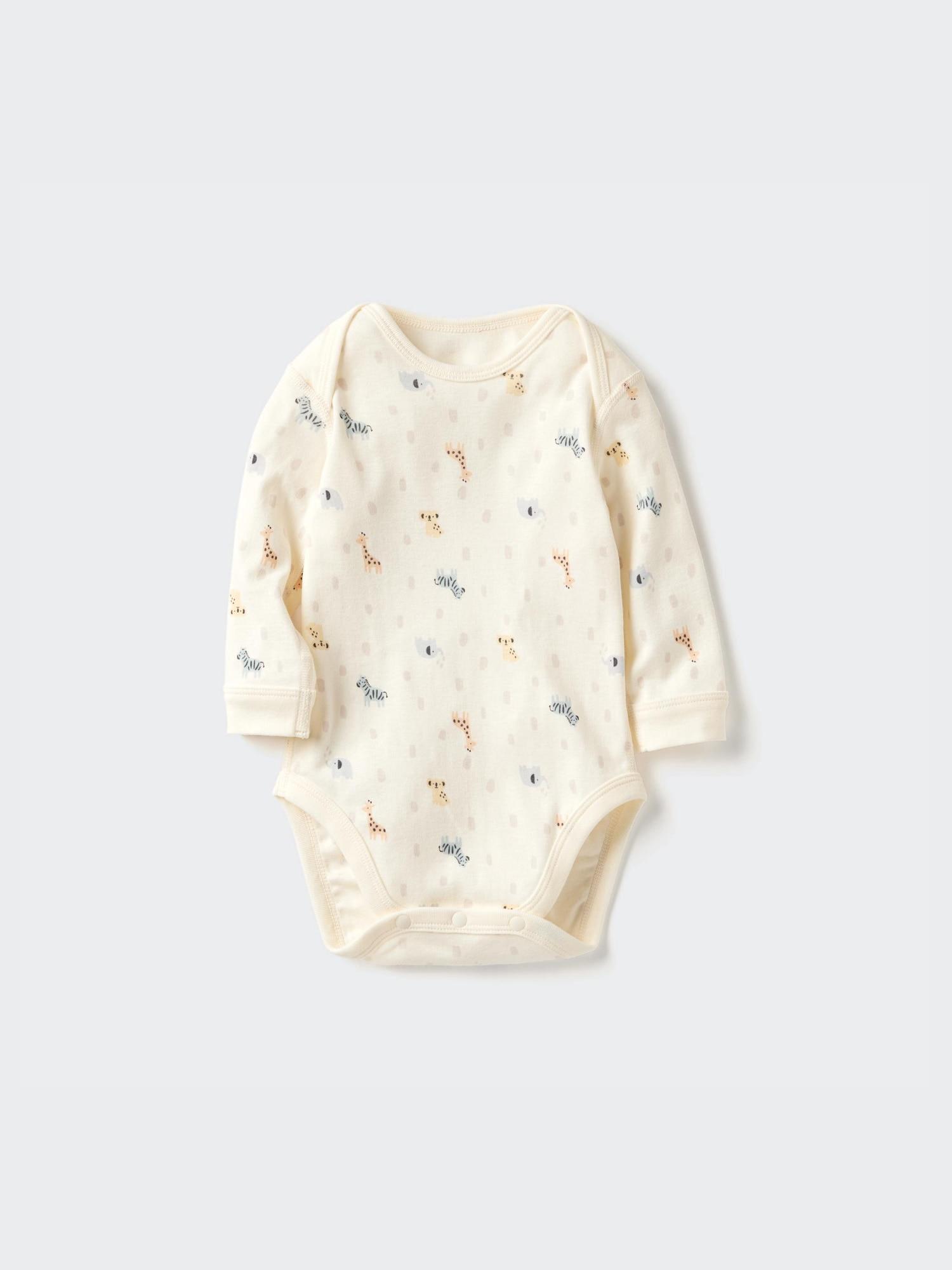 

Uniqlo Боди с принтом Bn Joy Of с длинным рукавом 01 OFF WHITE/BABY 70
