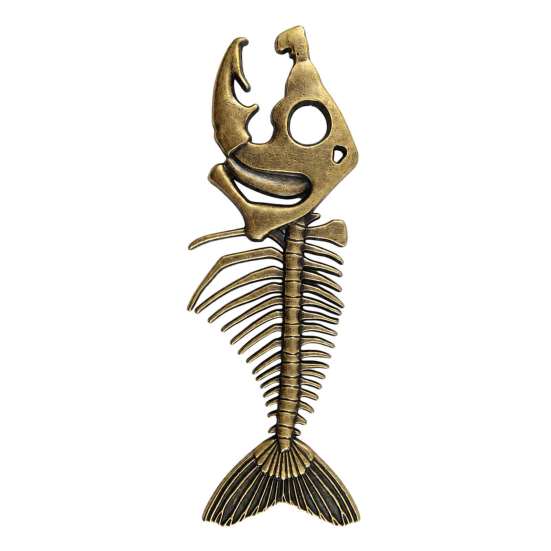 Artistic Skeleton Style Opener Vintage Fish Bone Bottle Opener, Heavy Duty Beer Cap Rustic Remover, Professional Kitchen Gadget for Home Bar