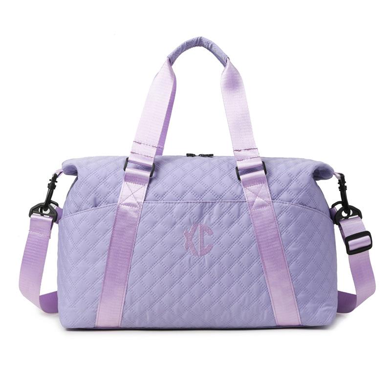 

Рюкзак Contrast Check, большая вместимость, спортивная сумка для фитнеса, дорожная сумка для коротких путешествий и хранения багажа фиолетовый