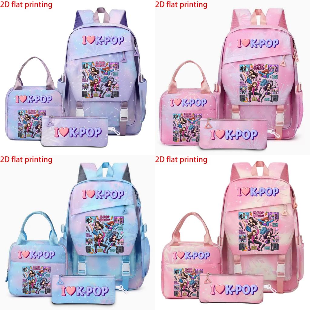3PCS Numbered 6&7 Pattern Knapsack Set | The Perfect Choice for School & Journey With Premium Quality Materials