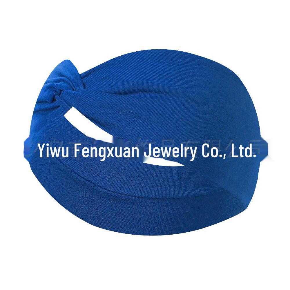 "Non-Slip Elastic Yoga Headband - Wide, Candy Colors, Sweat-Absorbent for Running & Exercise"