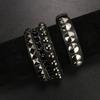 Set de pulseras Meier - joyería unisex de cuero de PU, pulsera de cuero trenzado retro hip-hop europeo y americano DIY