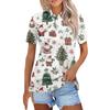 Women's Fashion Casual Lapel Short Sleeve Print Shirt Women's Button Up Tops