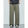Knitted Scimitar Casual Simple Pants Men's Summer Ice-feeling Vertical Trousers Loose Straight Sweatpants