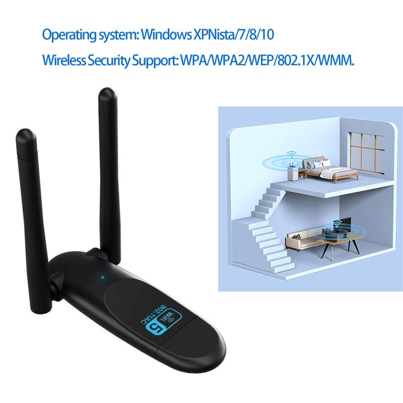 600 Мбит/с Wi-Fi-адаптер USB 3,0 двухдиапазонный 5 ГГц 2,4 ГГц 802.11AC RTL8812BU Wi-Fi-антенна Dongle Сетевая карта для ПК, ноутбука, настольного компьютера, бесплатный драйвер