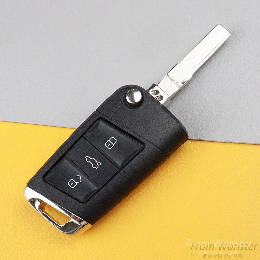 Upgrade Car Key Shell Housing for Volkswagen Jetta Tiguan Golf Passat Beetle MK4 for Skoda Seat Polo B5 B6 for VW EOS Scirocco