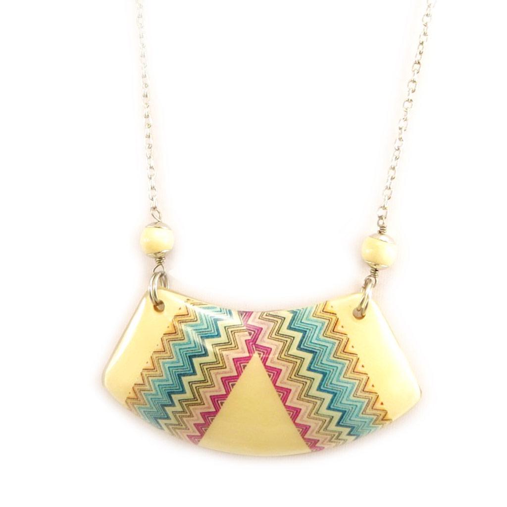 Les Trésors De Lily [L5257] - Collier 'Kilimanjaro' beige multicolore