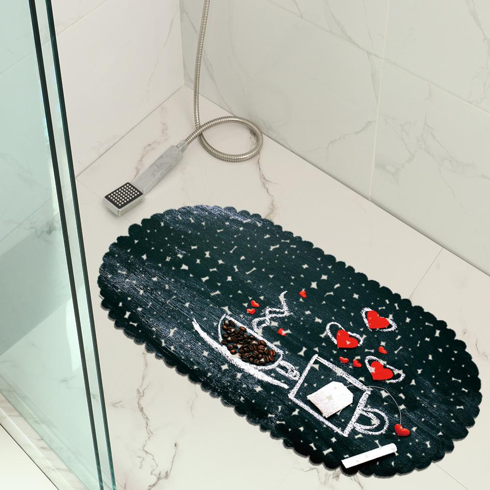 Valentine'S Day Bathroom Mat Pvc Material Non-Slip Mat Hotel Floor Mat Bathtub Foot Mat Kitchen Mat Suction Cup Mat