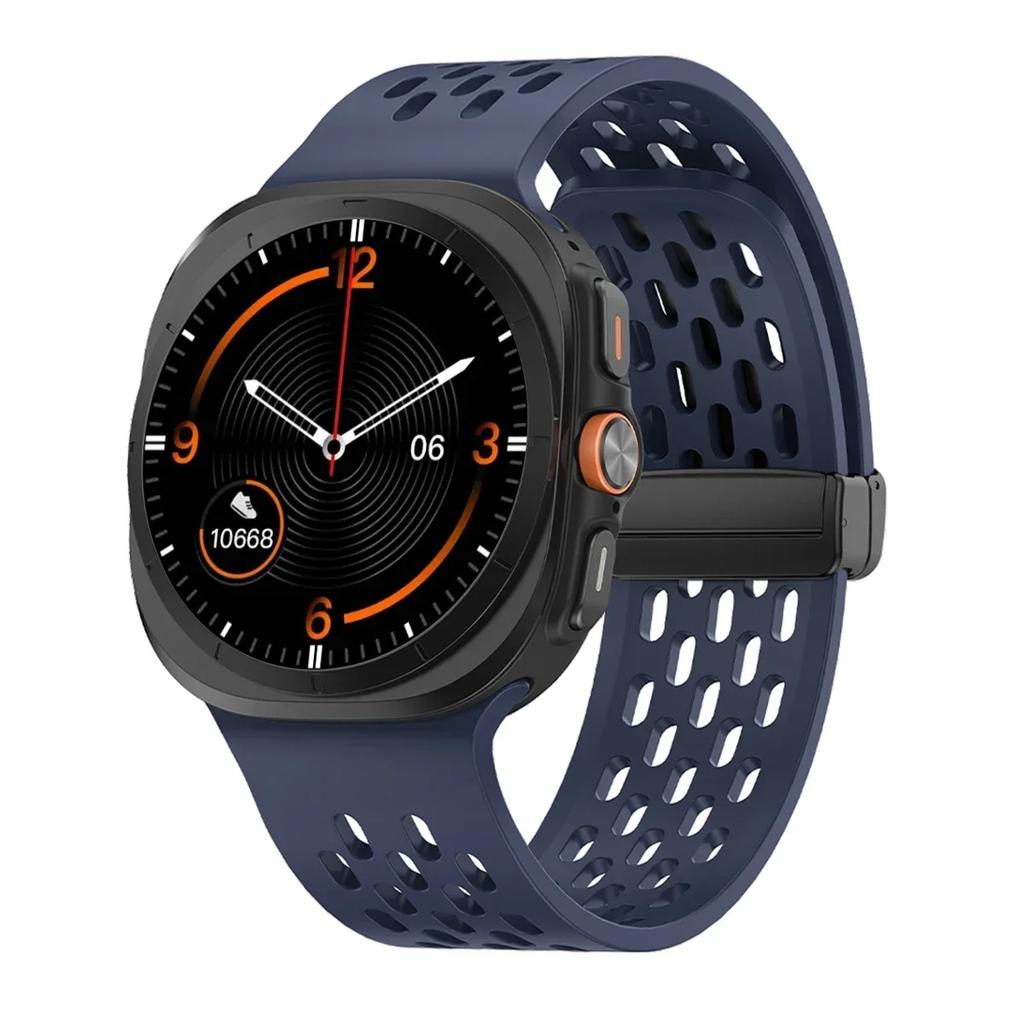 Magnetic Silicone Strap for Samsung Galaxy Watch Ultra 47mm No Gaps Sport Band Correa Bracelet For Galaxy Ultra 47 Mm Watchband
