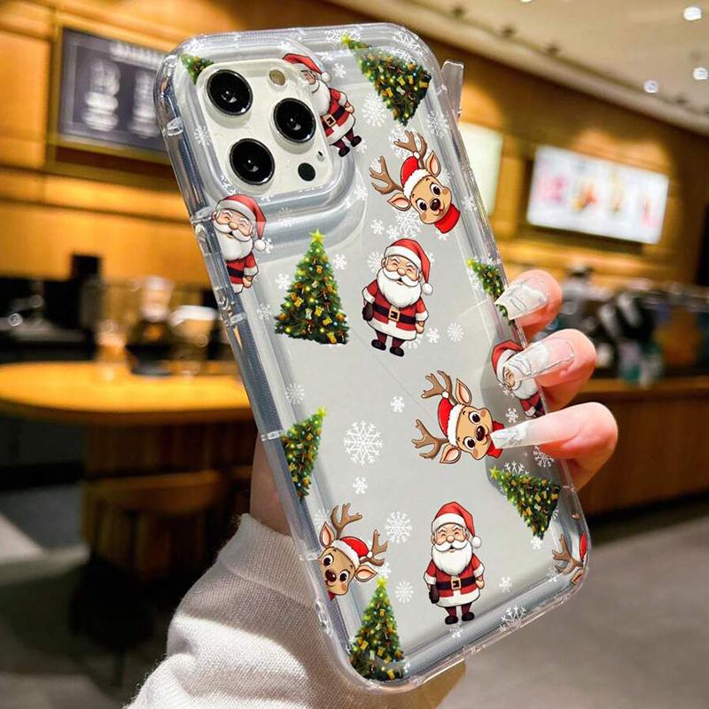 Case For iPhone 16 Case iPhone 15 Pro Max Santa Claus Elk Snowman Christmas Case for iPhone 14 13 12 11 XS X XR 7 8 Plus Cover