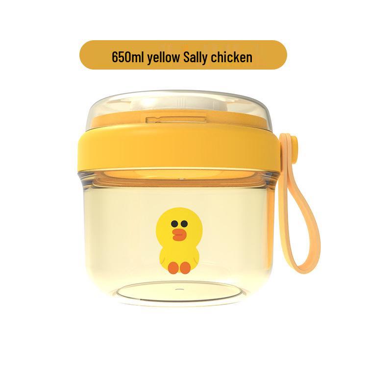Portable Breakfast Cup with Lid & Spoon - Versatile for Salad, Oatmeal, Yogurt, or Overnight Meals
