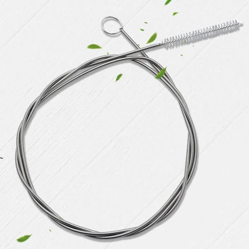1 5 Meter Refrigerator Drain Pipe Cleaning Brush Flexible Stainless Steel Wire Tube Cleaner for Refrigerator Drain Hole Clog Removal Tool