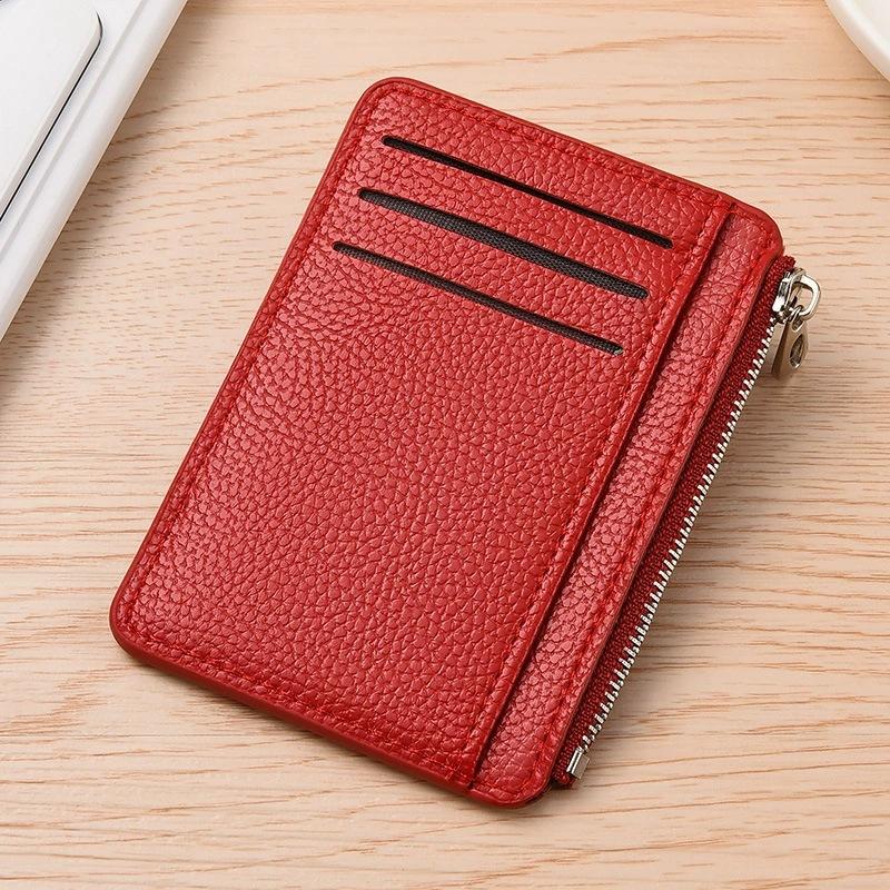 Minimalist Slim Card Holder Pu Leather Multi Card Slots Card Case Simple Solid Color Wallet For Men Women Office Daily Carry