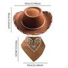 Children's Cowboy Hat And Bandana Set for Cosplay Carnival Cowgirl