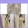 New Chinese Style Lotus Leaf Edging Dress Set With Sheeps Wool Fabric For Summer Casual Wear For Women
