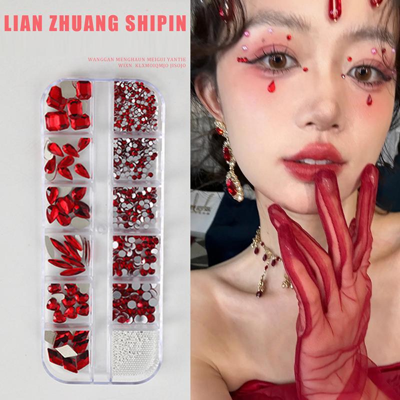 Crystal Facial Tattoo Festival Jewels Self-Adhesive Body Gems Stickers Bling Rhinestones Makeup Face Eye Sticker For Party