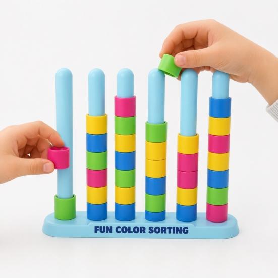 1/2 Sets Farbabstimmungs-Herausforderungsspiel, Schnelles Musterstapelspiel, Familiäres Brettpuzzle-Spiel für Kinder & Erwachsene, Geburtstags-Ostern-Weihnachtsfeier-Geschenke