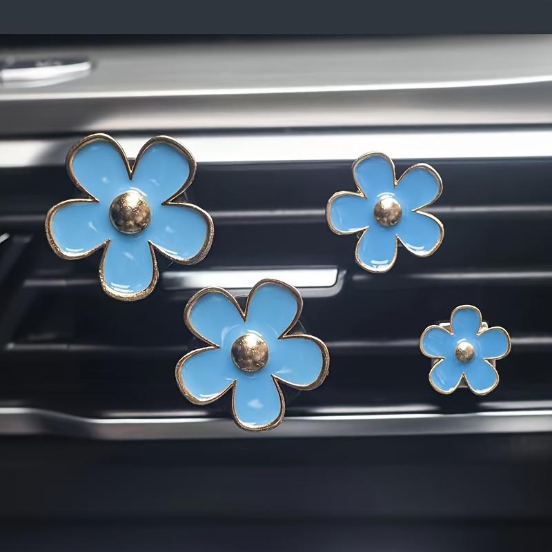 4PCS Five Petal Flower Car Air Outlet Perfume Decorative Clip