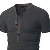 Men Shirt Solid Color Slim Fit Stand Collar Patchwork Summer Men Top for Daily Wear