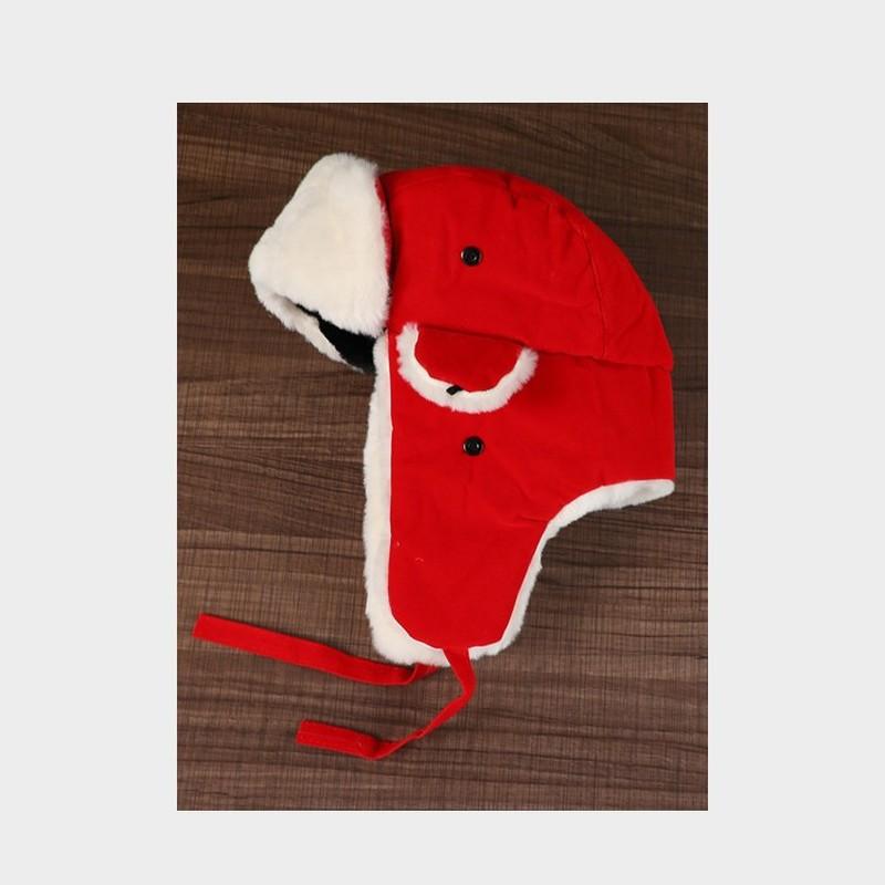 Red Bomber Hat, Winter Thickened Warm Plush Ear-Protecting Hats Men And Women, Hiking Skiing Cycling Windproof Outdoor