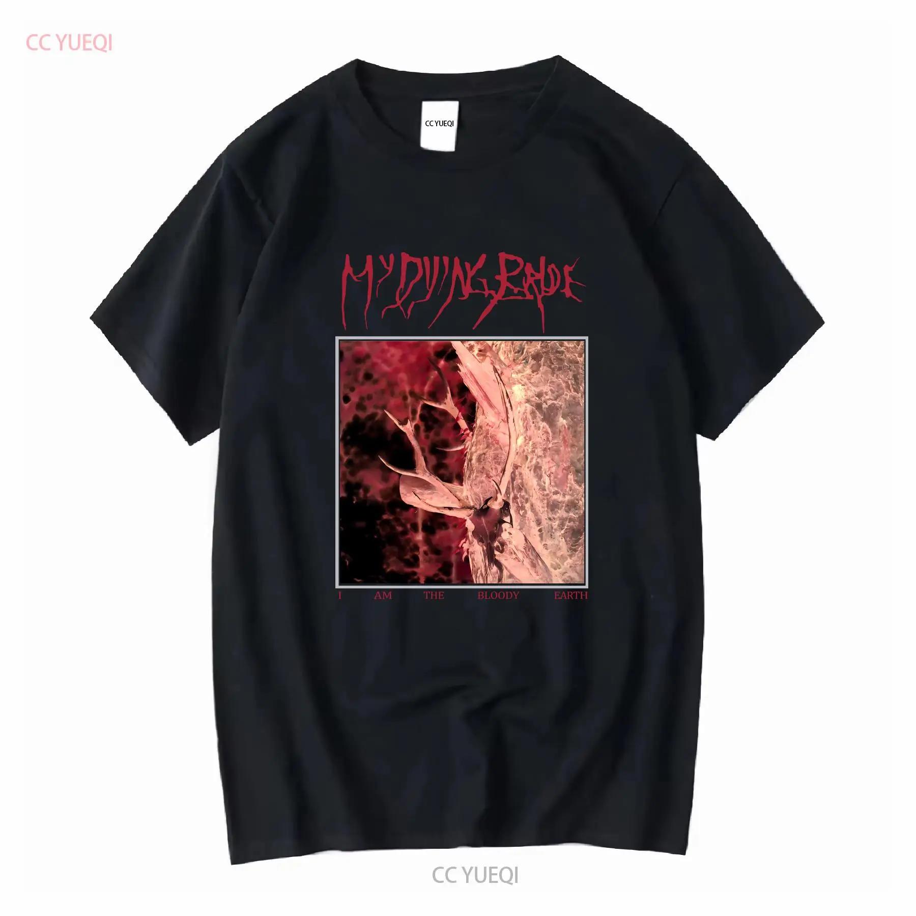 T-shirt vintage I Am The Bloody Earth My Dying Bride noir S 5XL H3133 manches longues ou courtes vintage Washed homme S разноцветный