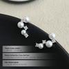 Cui Yan Jiejie S925 Sterling Silver Korean Style Faux Pearl Zirconia Stud Earrings for Women - Niche Commuting Big Dipper Accessories