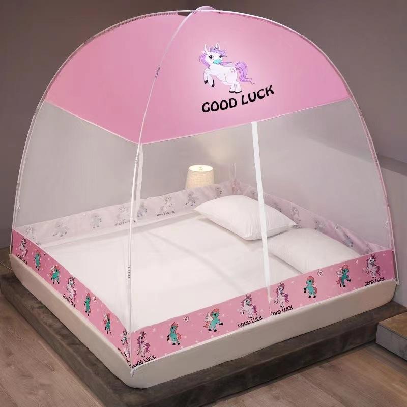 2022 Installation-free Yurt Mosquito Net Dust Top Household Encryption Thickened Student Dormitory Mosquito Net
