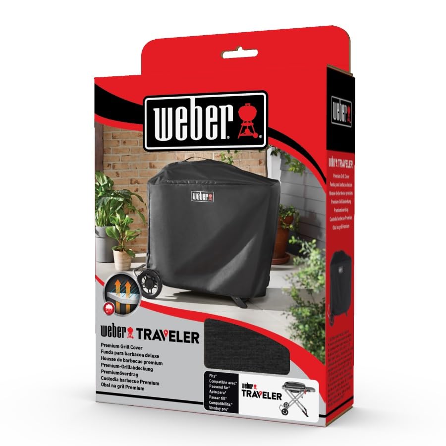 Weber Barbecue Stove BBQ Portable Gas Grill WEBER TRAVELER Exclusive Premium Grill Cover Standing Japanese Product 2 Year 7770 (When Up) [Genuine