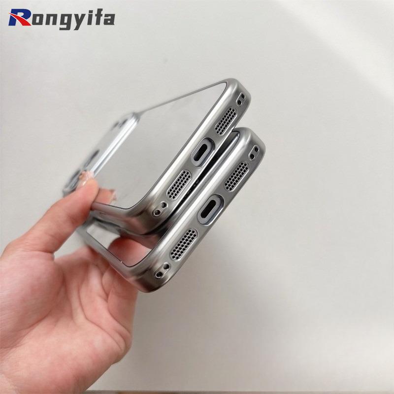 Ins Style Silver Mirror Phone Case For Samsung Galaxy A56 A55 A54 A53 A52 A52S A36 A35 A34 A33 A32 A17 A16 A15 F15 Cover