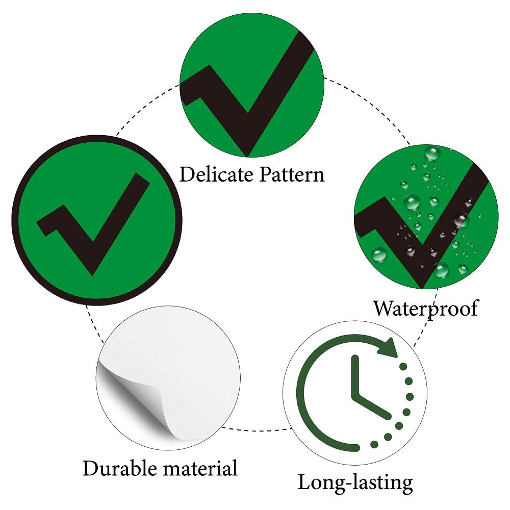 8 Sheets Plastic Waterproof Self-Adhesive Picture Stickers Cartoon Decals for Kid's Art Craft Symbol 150x150mm Sticker: 25mm