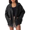 JPNTKY Women's  Vintage Casual Solid Color Print Autumn Winter Long Sleeve Jackets & Coats