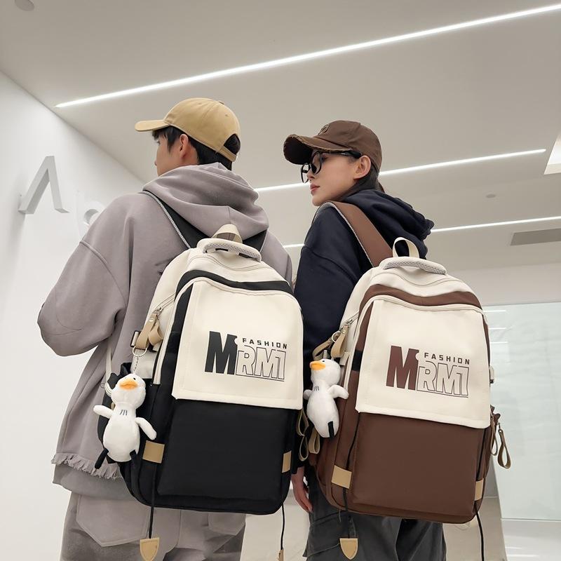 Schoolbag New School Bag Large Capacity Middle and High School Student Backpack Lightweight Fashion Trend Men's and Women's Leisure Travel Backpack
