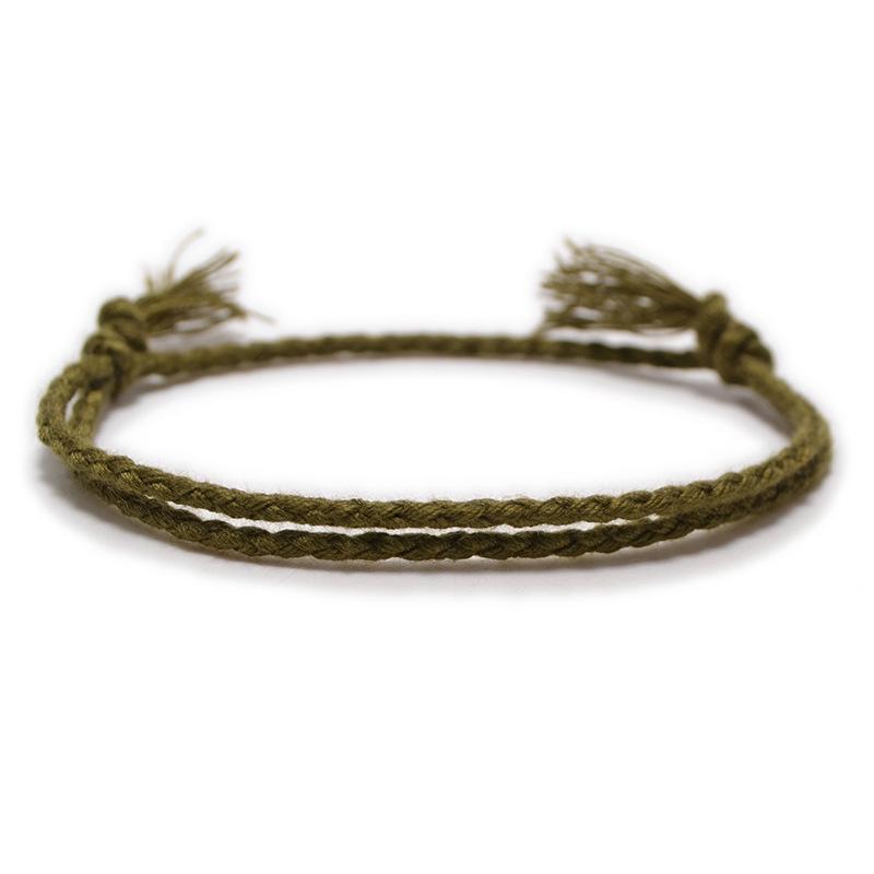 Dopamine Multicolor Cotton Hand-Woven Bracelet - Ladies Simple Bangle