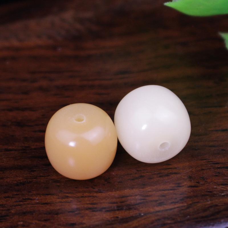 Bodhi Root Rainbow Candy Weathered Green Yin Beads for DIY Buddhist Rosaries