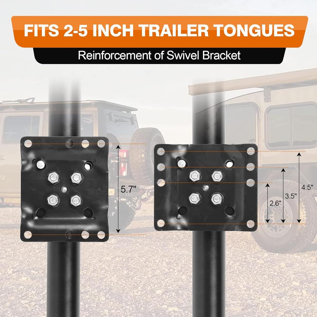 Trailer Jack,Swivel Boat Trailer Jack with 6' with Dual Wheels Heavy Duty 2000 LBs,12' Lift