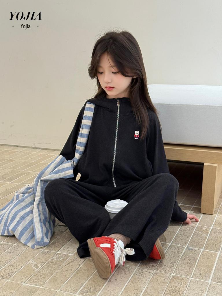 YOJIA Mädchen Herbst-Hoodie: Modisches Freizeit-Sweatshirt für kleine Mädchen 2025