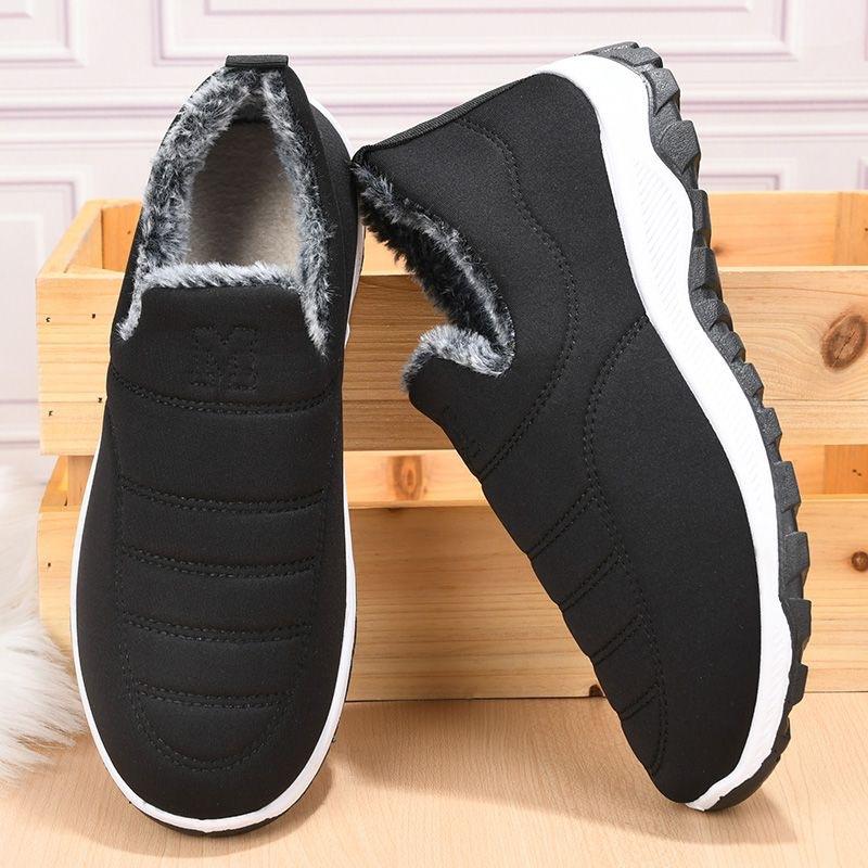 

Осенне-зимняя обувь из старого пекинского хлопка, женская плюшевая утолщенная прогулочная теплая и износостойкая обувь, нескользящая обувь для мам 44