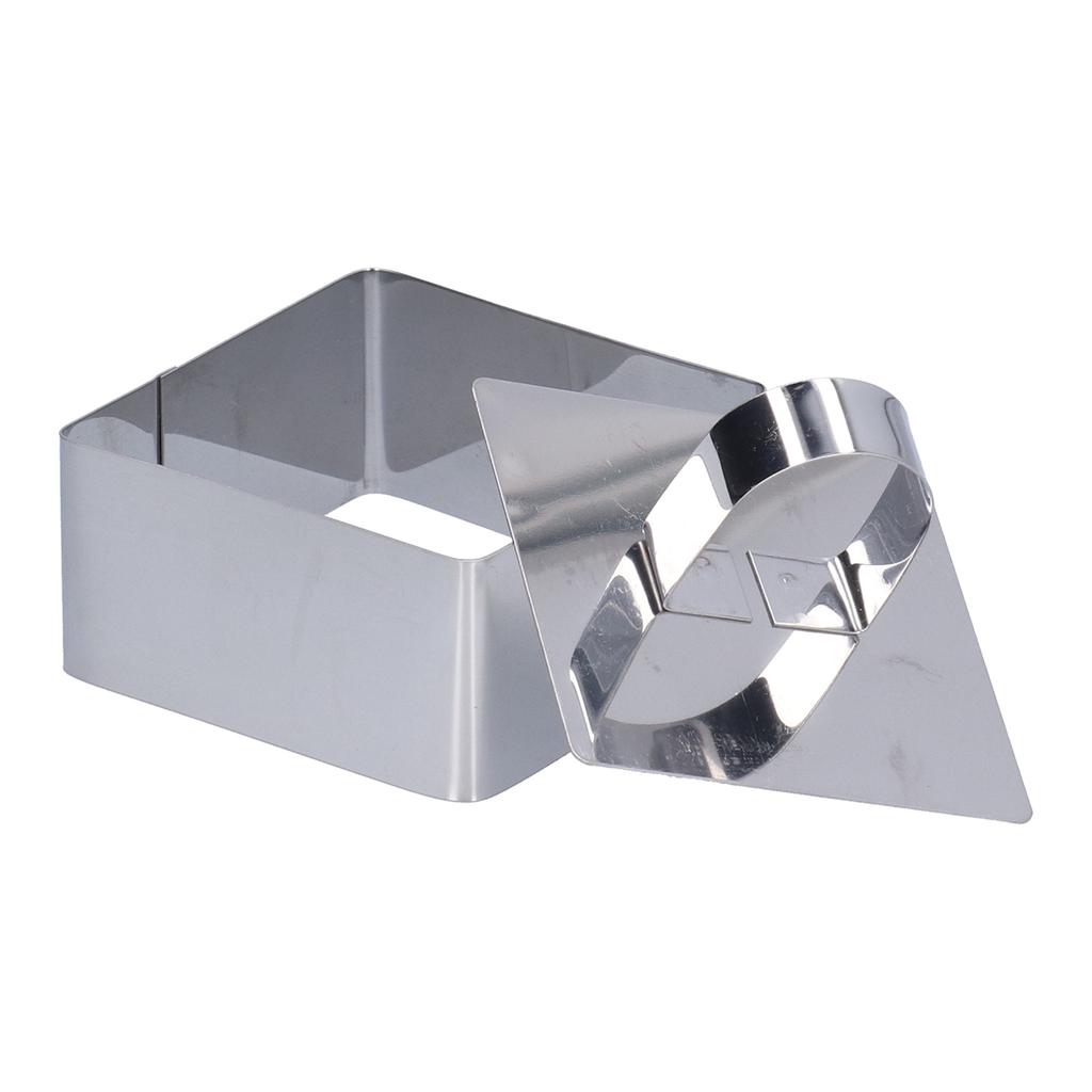 Cake Mousse Ring Mold Stainless Steel Dessert Rings Cake Cutter for Salads Pastries Baking ToolSquare: 4x8cm